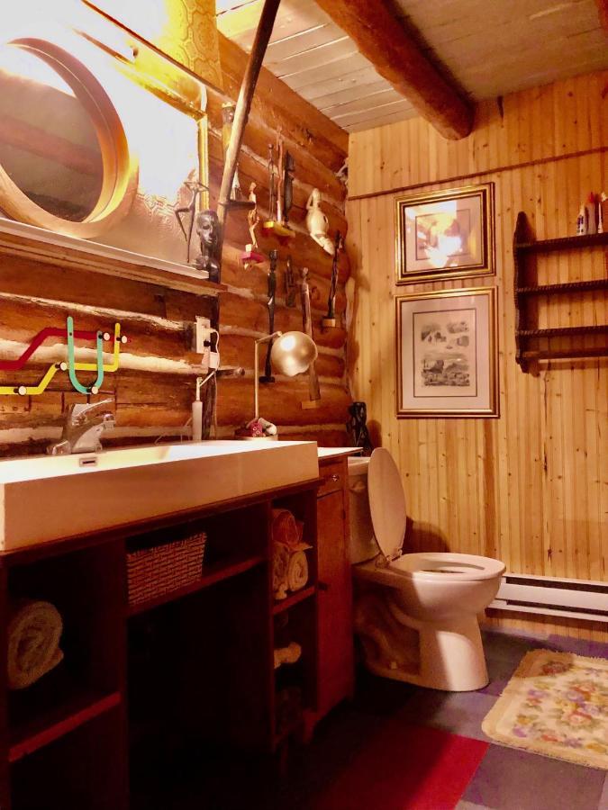 Chalet En Bois Rond Mauricie Saint-Alexis-des-Monts Exteriér fotografie