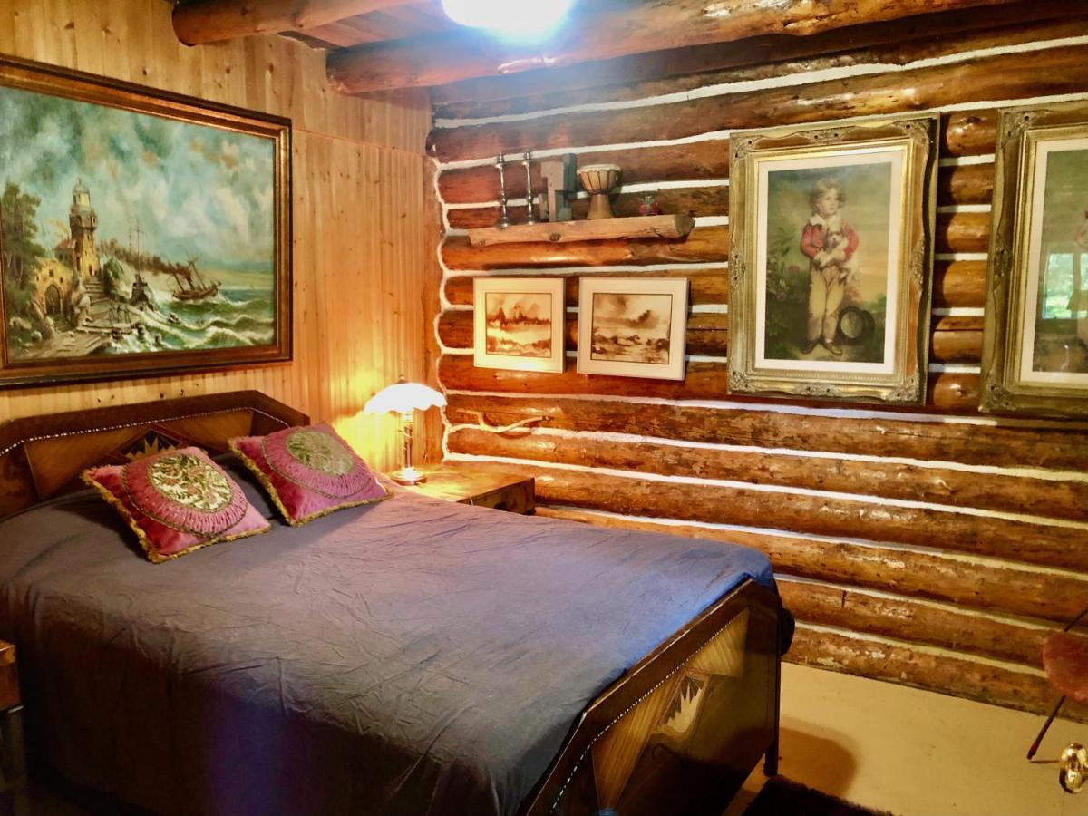 Chalet En Bois Rond Mauricie Saint-Alexis-des-Monts Exteriér fotografie